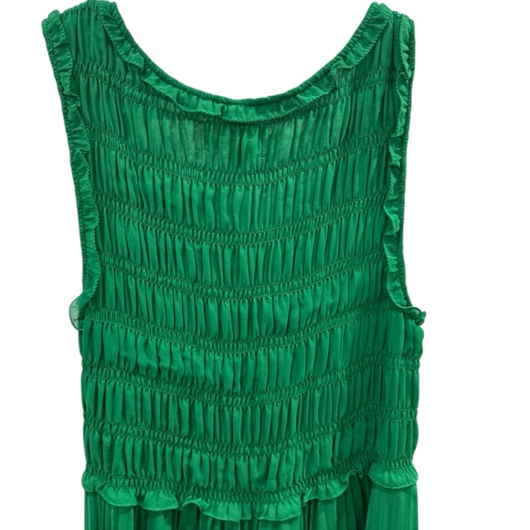 Max Studio Green Sleeveless Pleated Midi Dress - Picture 4 of 4